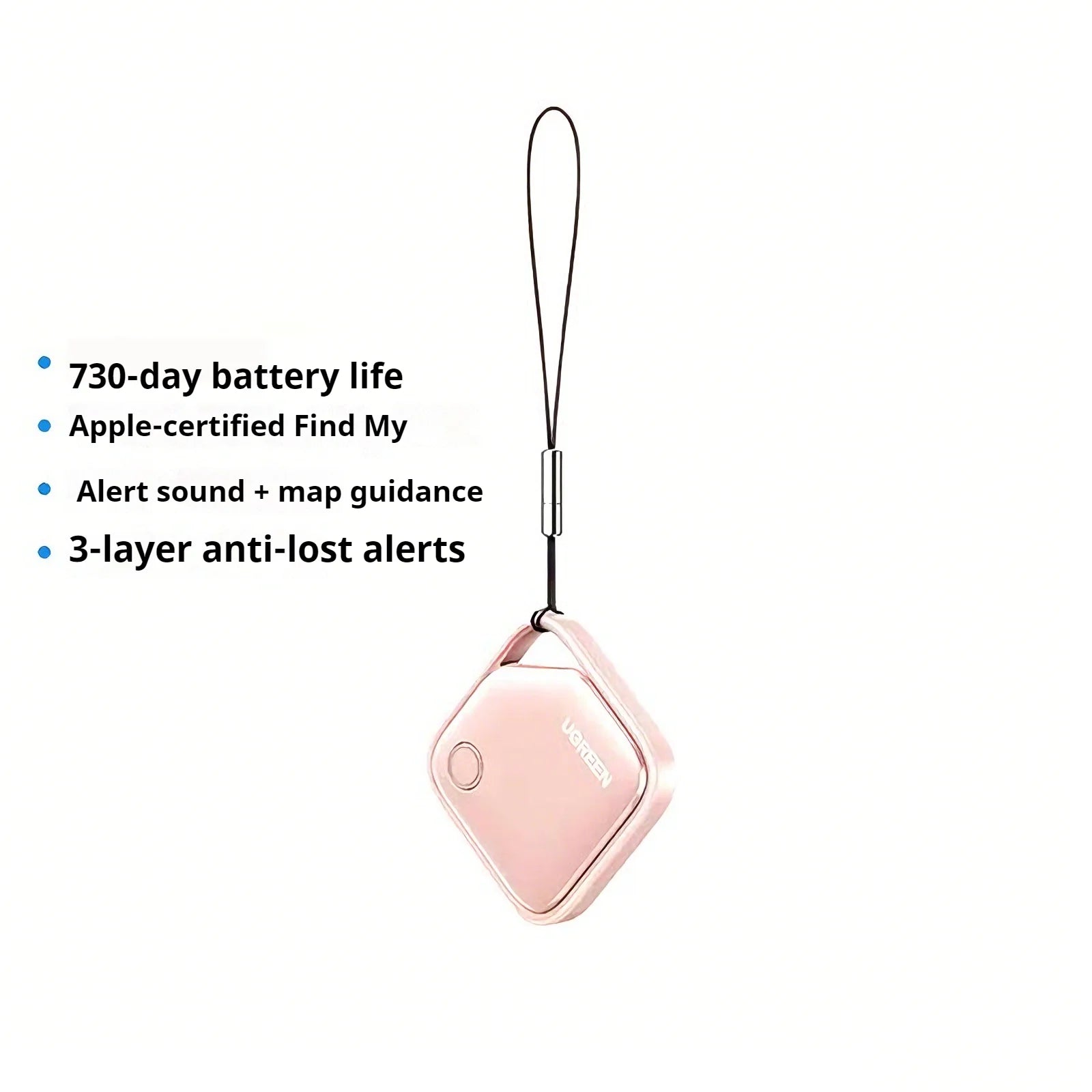 UGREEN Smart Bluetooth Tracker - 2-Year Battery, Apple Find My Compatible for iOS