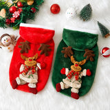 Christmas Flannel Hoodie for Dogs & Cats (Winter Clothes)