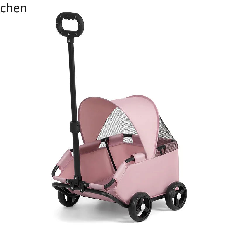 HXL Lightweight Foldable Outdoor Pet Carrier Stroller for Cats & Dogs