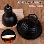 Aluminum Reptile Heat Lamp Dome Shell — Reflective Lampshade with Wire Bracket