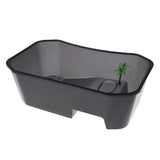 Turtle Tank with Coconut Tree Décor — 5-Zone Terrarium for Turtles & Reptiles