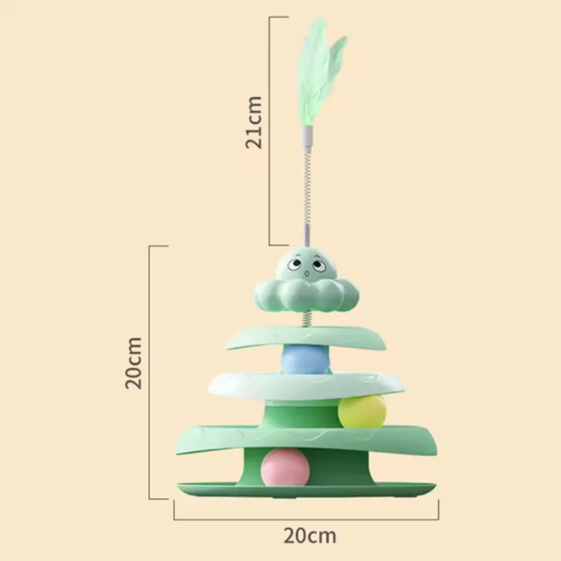 3-Layer Spinning Turntable Cat Toy