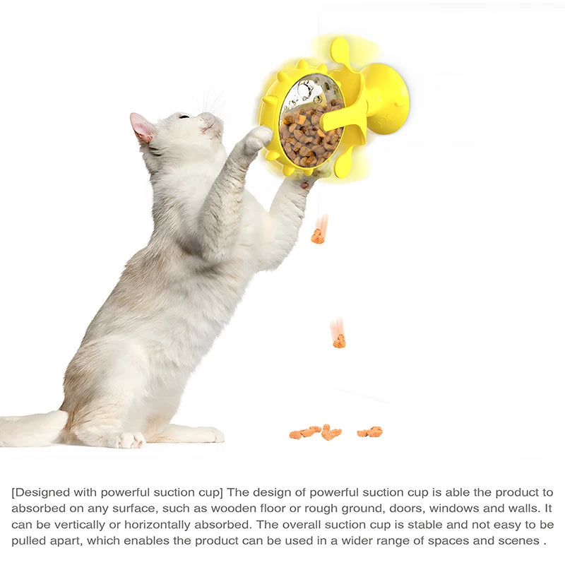 Cat Treat Wheel Puzzle Feeder — Interactive Slow Feeder for Mental Stimulation