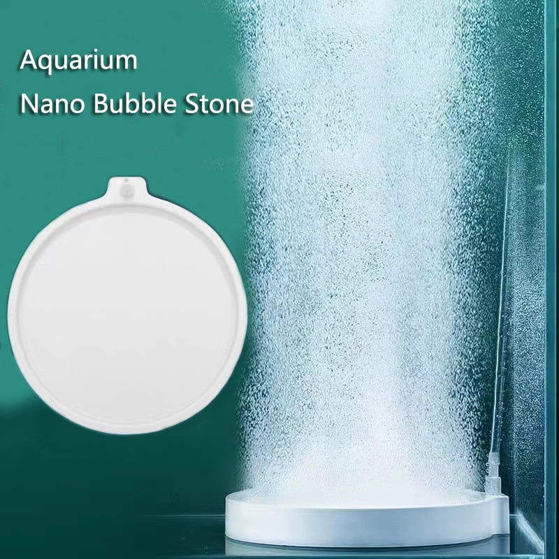 Round Aquarium Air Stone Disk (35–100mm, Fine Bubbles, 1–2 Pack)