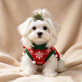 Christmas Doggy Hair Bows 50-Pack (Rubber Band Bows)