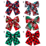 Christmas Bow Tie Dog Collar 2-Pack (Movable Elastic Design)