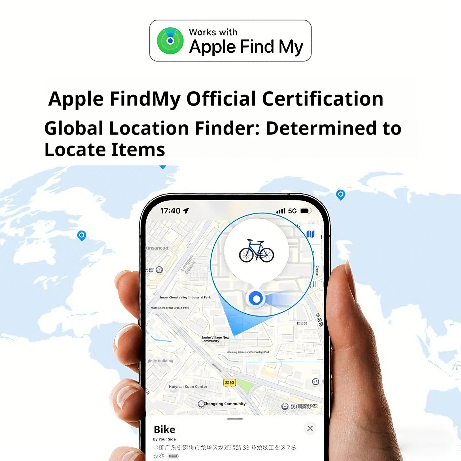 UGREEN Smart Bluetooth Tracker - 2-Year Battery, Apple Find My Compatible for iOS