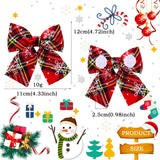 Christmas Bow Tie Dog Collar 2-Pack (Movable Elastic Design)