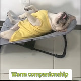 Elevated Folding Pet Rocking Chair for Sunbathing, Under 30lbs