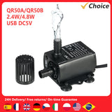 USB Brushless Submersible Aquarium Pump (DC5V, 4.8W, 300L/H, Ultra-Quiet)