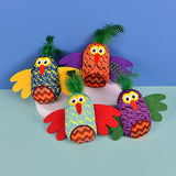 4-Piece Faux Feather Cat Toy Set — Interactive Bell Toys for Cats