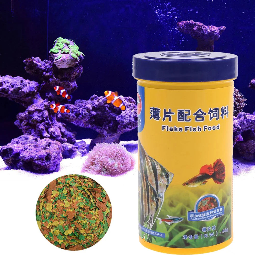 Ornamental Fish Food Mini Pellets (High Protein, Spirulina, Color Enhancing)