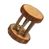 Natural Pine Chew Toys — Roller & Dumbbell Molar Toys for Small Pets