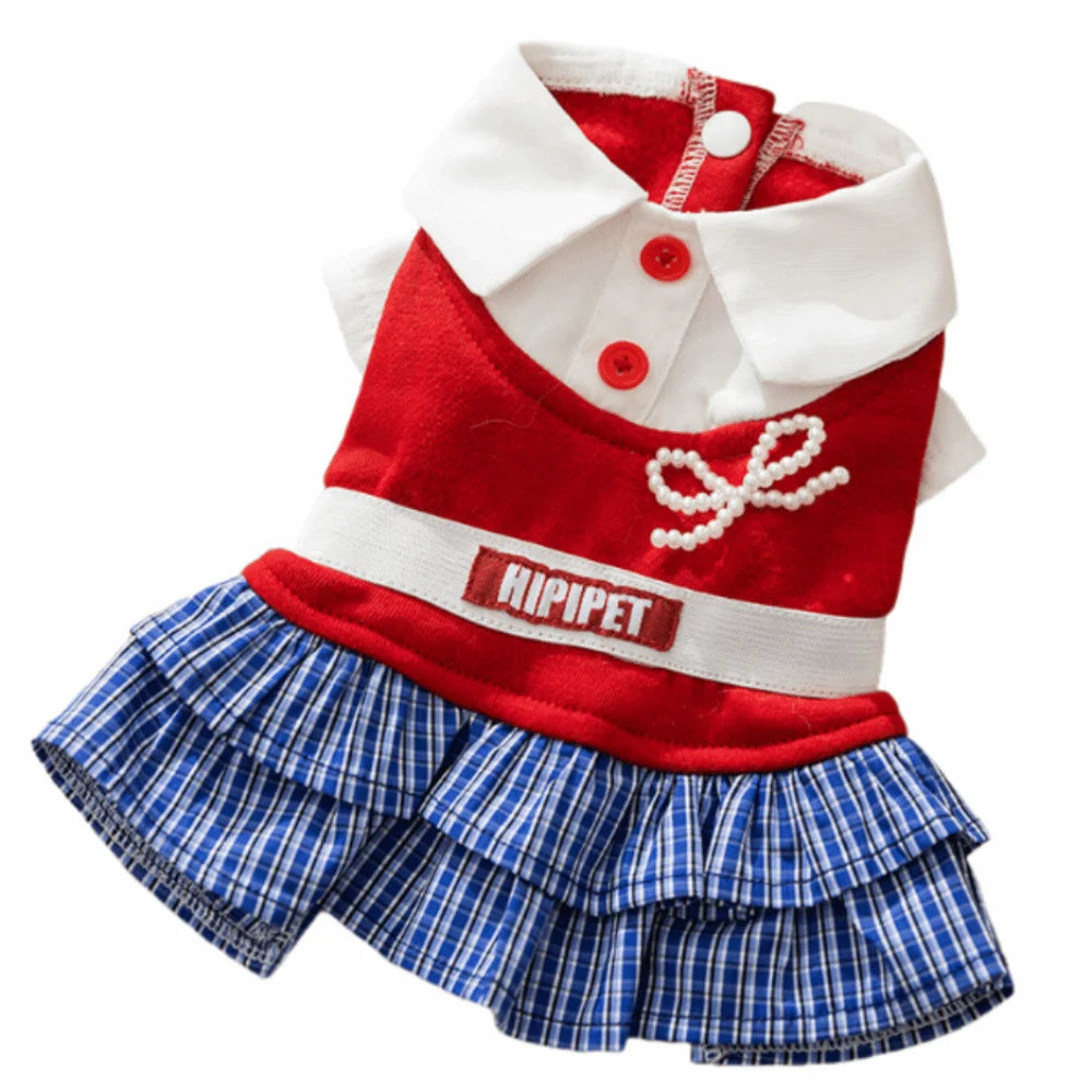 Cute Bowknot Cat & Dog Dress Shirt — Soft Breathable Preppy Style Summer Pet Clothes