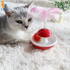 Self-Righting Feather Tumbler Cat Toy — Wobble & Bell Kitten Toy