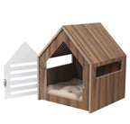 Eco-Friendly Wooden Cat House for Winter Warmth