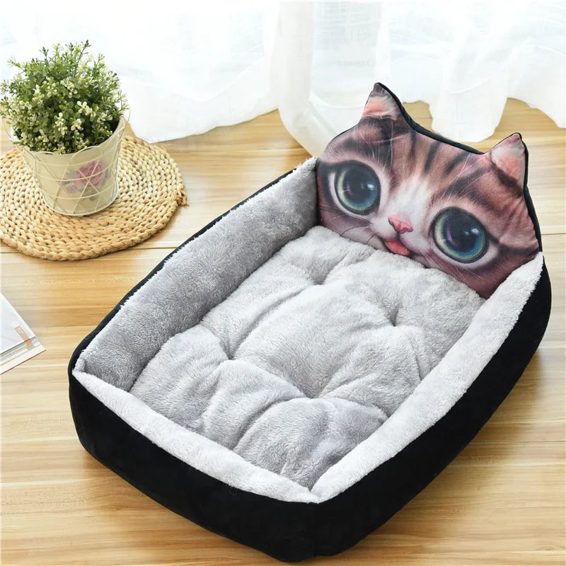 Plush Cartoon Sofa Pet Bed