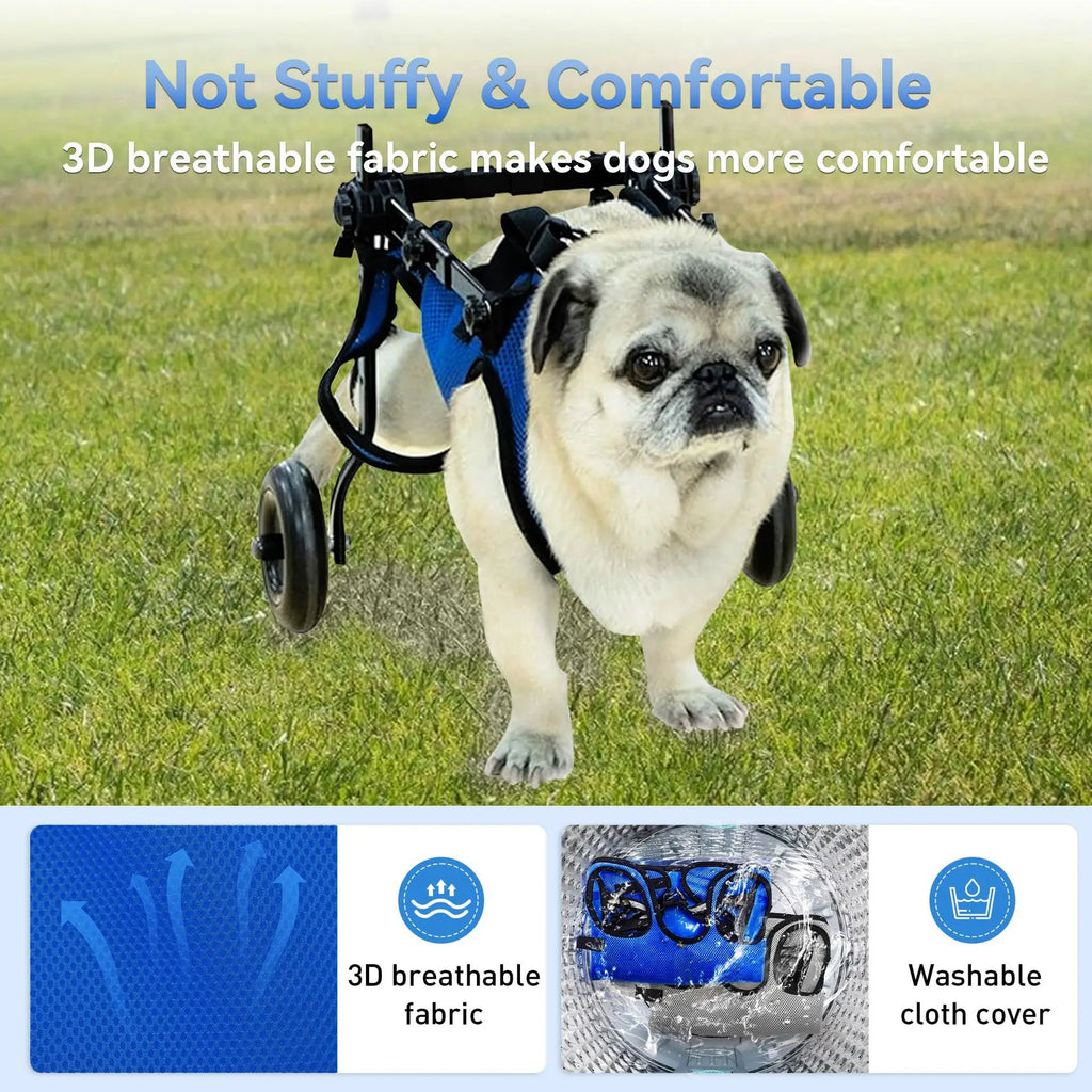 Dog Mobility Scooter Rehabilitation Cart — Assisted Walking Aid for Leg Injury & Disability