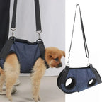 Dog Sling Harness with Pockets (Breathable Mesh, Adjustable, Hands-Free Carry)