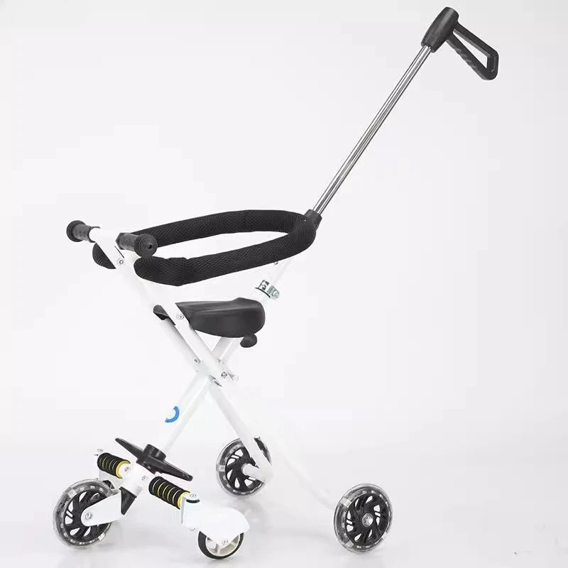 Reclining Ride-On Pet & Baby Stroller — One-Click Folding Lightweight Outdoor Travel Pushchair