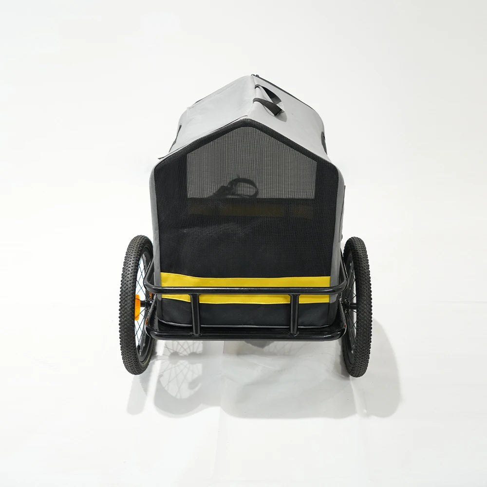 2-in-1 Pet Bicycle Trailer & Stroller with Suspension & 600D Oxford Fabric