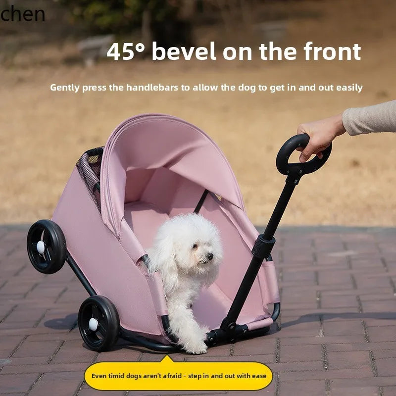HXL Lightweight Foldable Outdoor Pet Carrier Stroller for Cats & Dogs