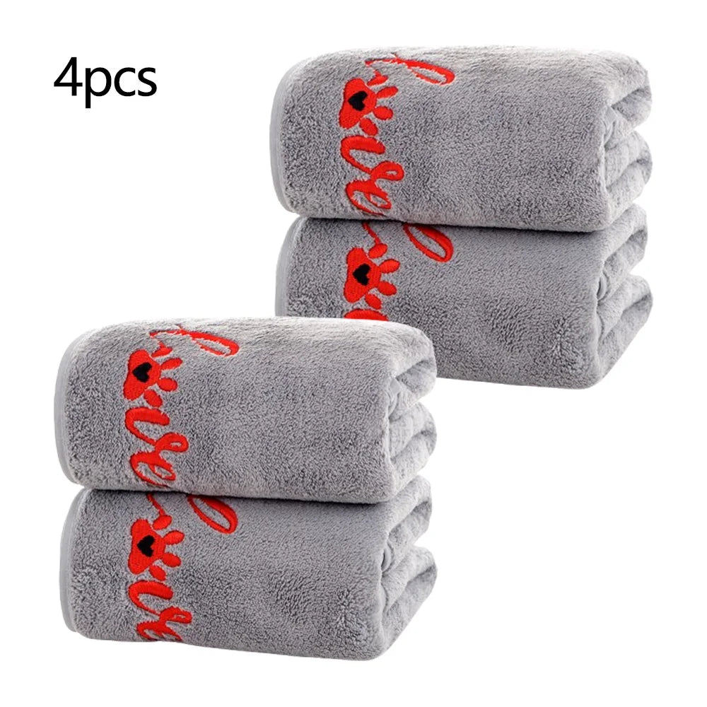 Quick-Drying Pet Bath Towels — Soft Fiber Multi-Packs for Dogs & Cats