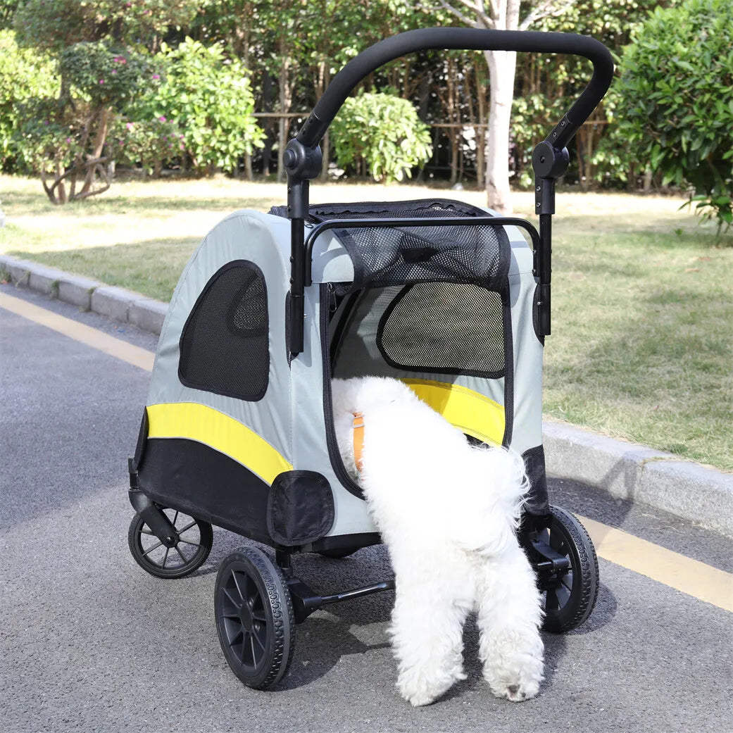 Premium 4-Wheel Dog Pram & Jogger Wagon Stroller for Small, Medium & Large Dogs