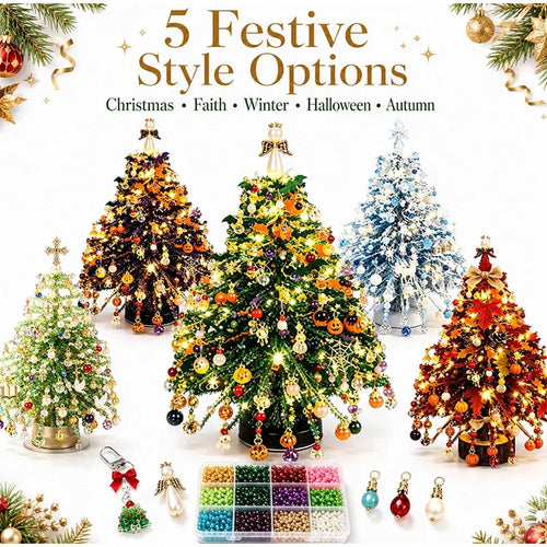 DIY Beaded Christmas Tree Kit (Mini Crystal Desktop Decor)