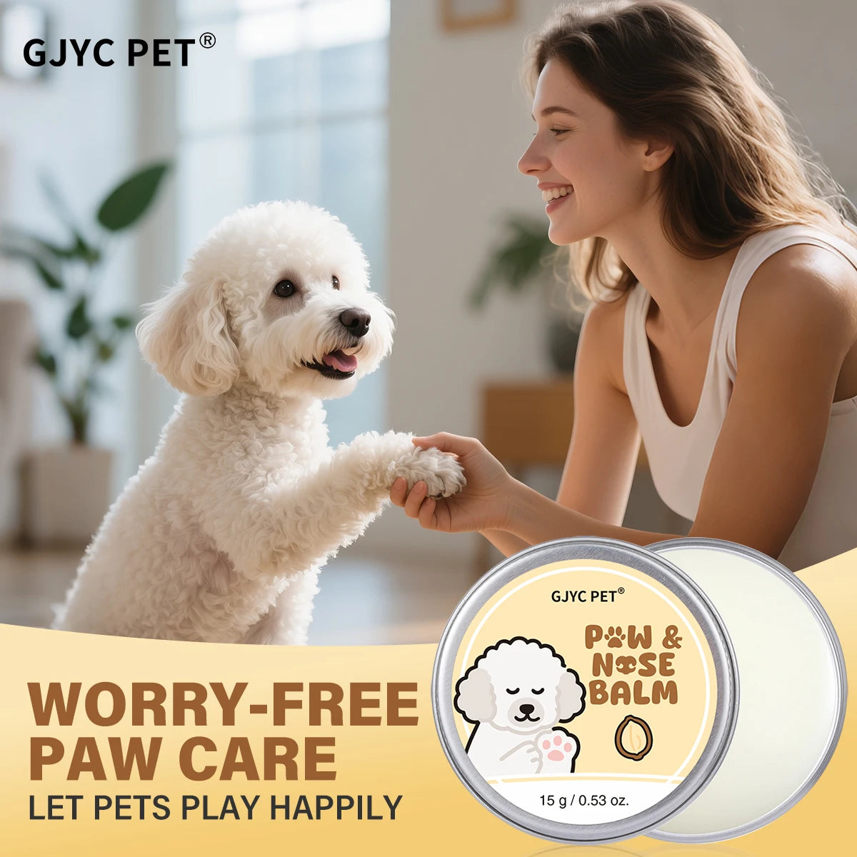 Shea Butter Paw Balm — Moisturizing Relief for Dry, Cracked Paw Pads