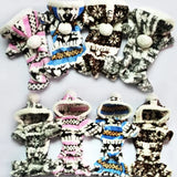 Coral Velvet Deer Print Dog Onesie (Four-Legged Winter Clothes)