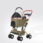 Small Pet Stroller Lightweight Foldable Outdoor Outing Cart for Dogs & Cats