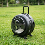 Pet Carrier with Wheels Transparent Pet Carrier Suitcase Hard-Sided Cats, Small Dogs, Travel, Airport, Professional Visits