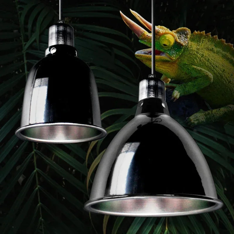Deep Dome Reptile Lamp Fixture — Anti-Scald Protective Shade, 5.5"–10"