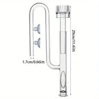 Glass Lily Pipe Inflow with Surface Skimmer (13/17mm, Planted Tank)
