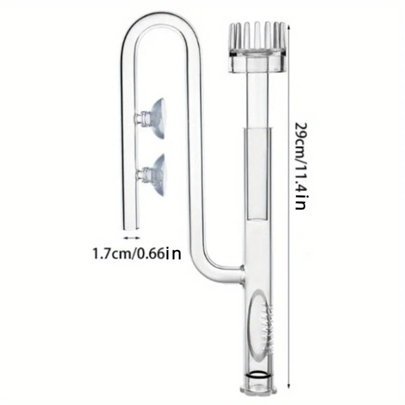 Glass Lily Pipe Inflow with Surface Skimmer (13/17mm, Planted Tank)