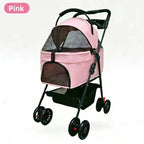 Detachable Washable Pet Stroller Trolley for Small & Medium Dogs & Cats — Lightweight Travel Carrier