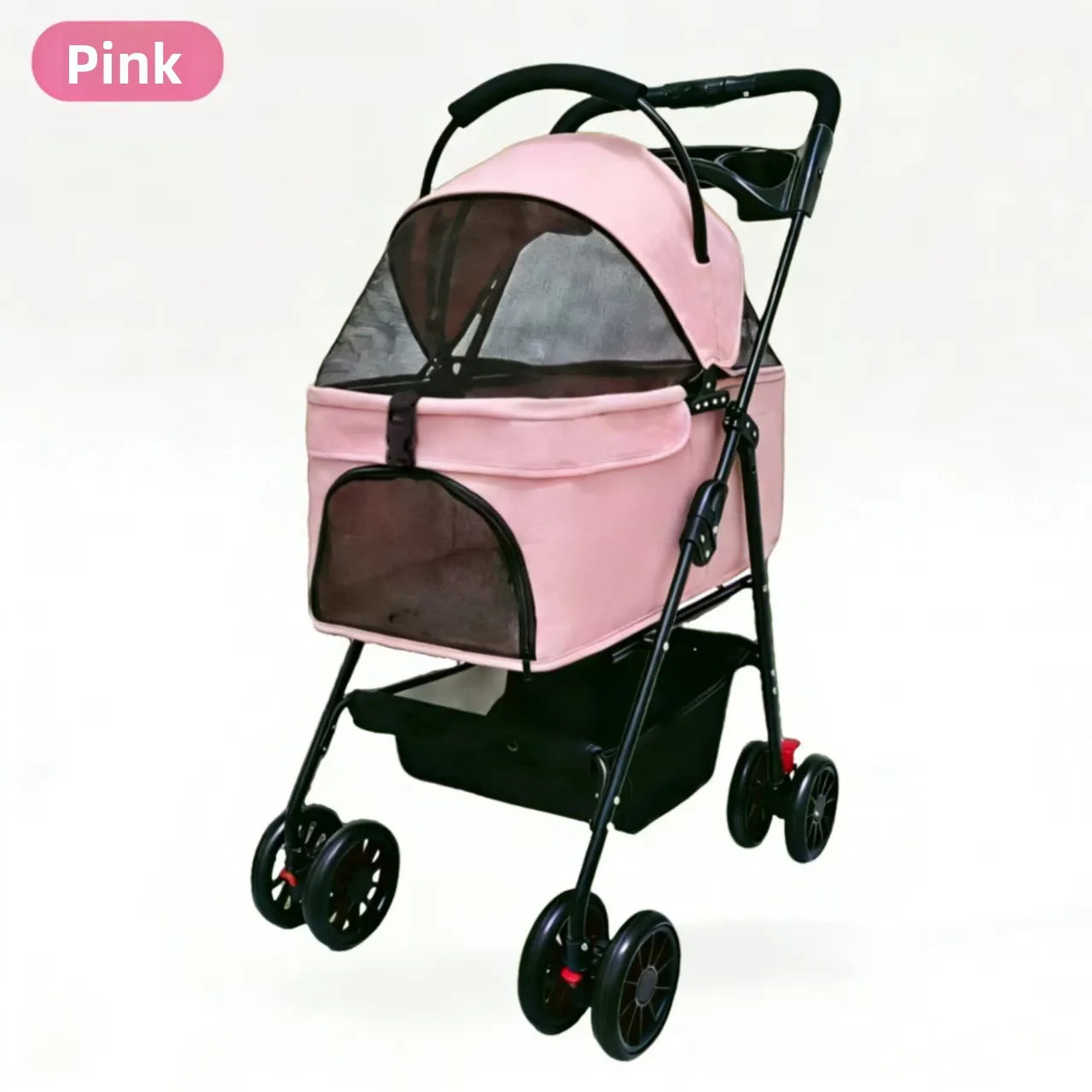 Detachable Washable Pet Stroller Trolley for Small & Medium Dogs & Cats — Lightweight Travel Carrier