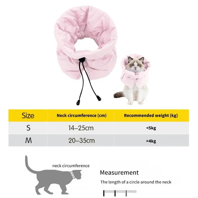 Soft Cat Recovery Collar — Adjustable Anti-Lick Neck Protector