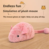 Glow-in-the-Dark Plush Mouse Cat Toy — Interactive Luminous Kitten Chew & Chase Toy