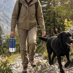 3-in-1 Stainless Steel Dog Water Bottle (32oz, Detachable, Leak-Free)