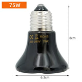 Ceramic Infrared Heat Emitter — No-Light Pet & Brooder Heat Bulb, E27, 25W–100W