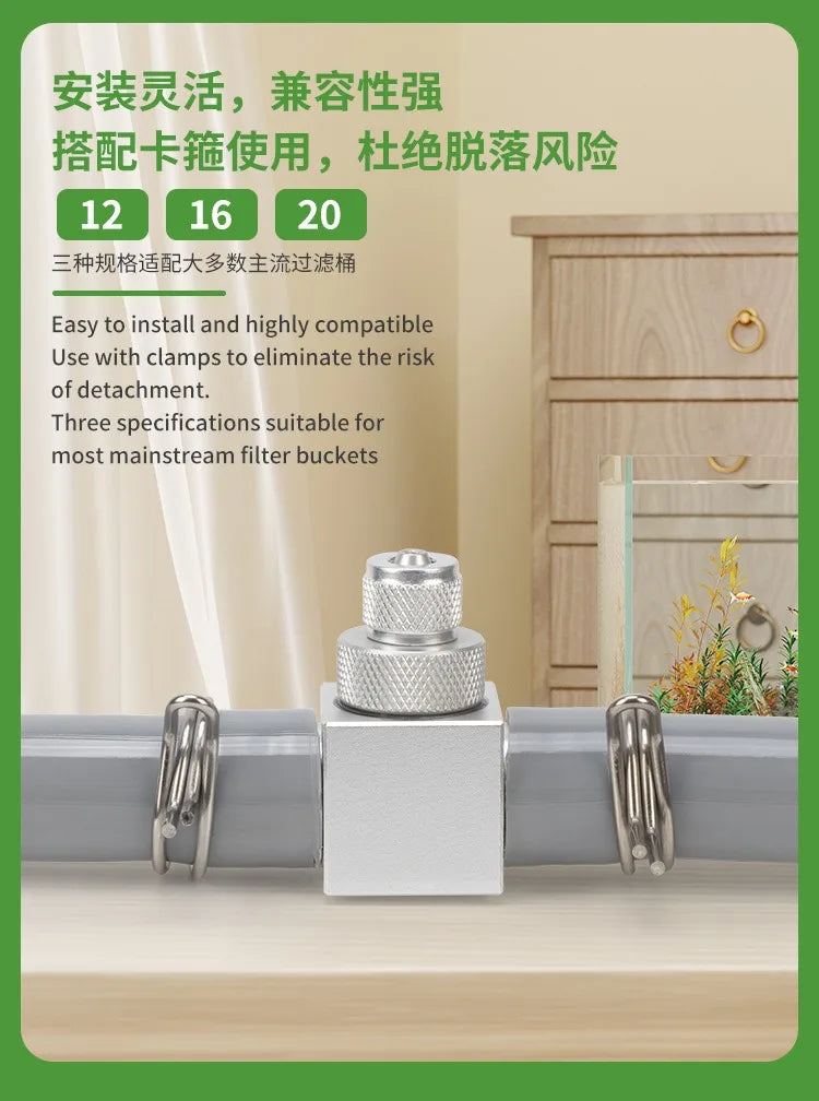 Aquarium Air Pump One-Way Check Valves (2-Pack, Anti-Backflow)