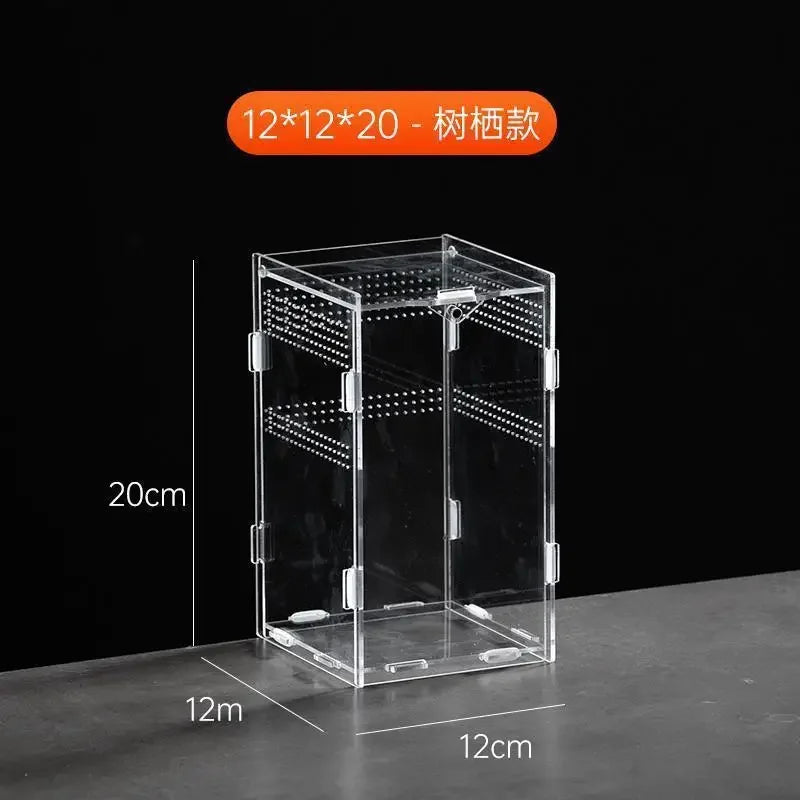 Acrylic Nano Terrarium — Ventilated Enclosure for Tarantulas & Small Reptiles