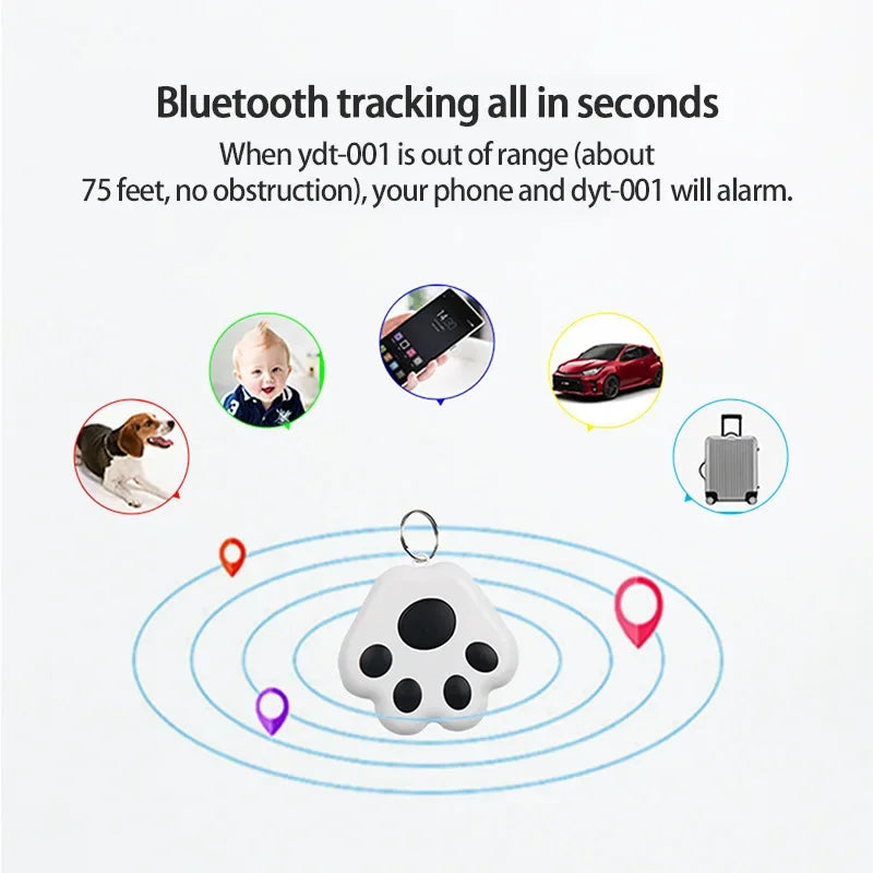 Smart Bluetooth Mini GPS Tracker for Kids, Keys, Bags & Pets (iOS/Android)