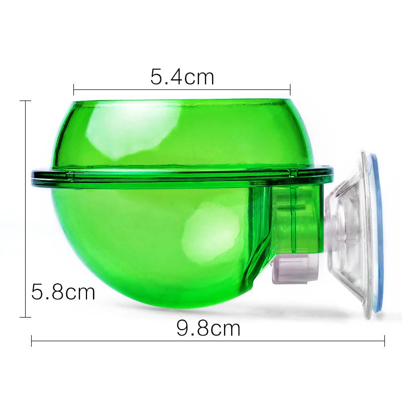 Wall-Mount Arboreal Feeder Bowl — Anti-Escape Suction Cup Dish for Chameleons