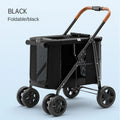 Multifunctional Large-Space Pet Stroller Trolley Case with Wheels for Multiple Pets — Up to 66 lbs