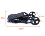 3-in-1 Foldable Pet Stroller with Cage Carrier & Travel Seat — Pushchair for Dogs & Cats