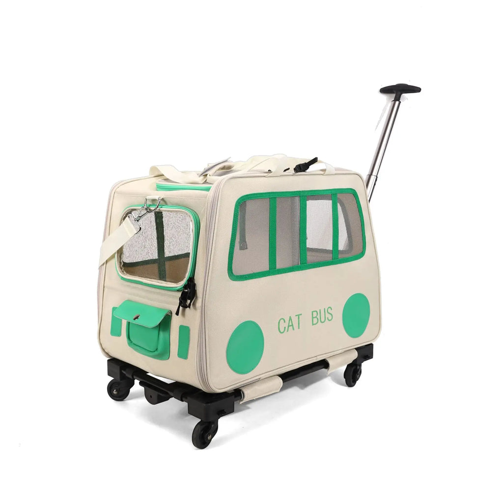 Multifunctional Foldable Pet Travel Trolley Case & Luggage Carrier for Cats & Dogs