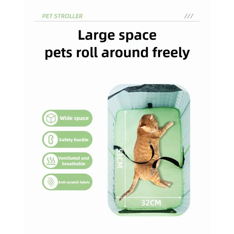 MAXFOR Luxury Washable Pet Stroller for Cats & Dogs up to 25 kg — Foldable